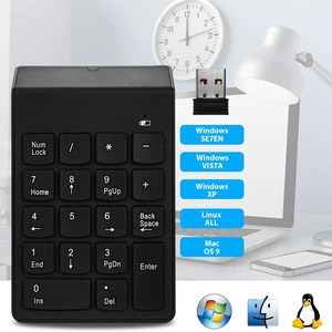 Mini Wireless <strong>Numeric</strong> <strong>Keyboard</strong> 2.4GHz Numpad 18 Keys Digital Pave Numpad for Accounting Teller Laptop Notebook Tablets - Product Image 4