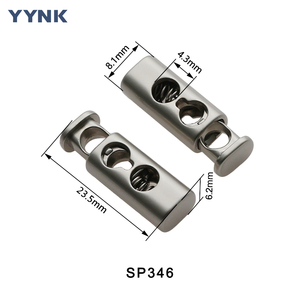 Tapón de cordón ajustable Logotipo personalizado Extremos de cordón de un solo orificio Soporte de revestimiento de aleación de zinc de metal 3 piezas Muestra gratis 1 semana - Product Image 3