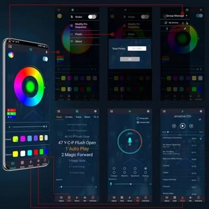 ไฟบรรยากาศอัตโนมัติคู่มืออะคริลิค All In 1 LED Strip โคมไฟตกแต่งภายใน APP ควบคุม RGB รถแสงโดยรอบ - Product Image 5