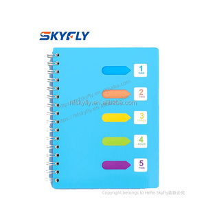 Cuaderno personal A5, 5 temas con divisores de página y pestañas de índice, cuaderno en espiral atado con alambre, cuaderno de varios temas para la escuela para adolescentes - Product Image 6