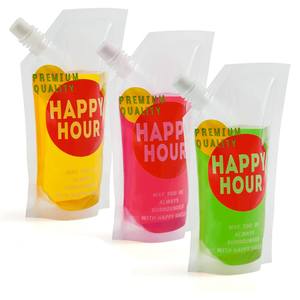 Emme nozulu ile özel 100ml-400ml PET Pet Doy torbalar ve su suyu şarap için emzik Stand up - Product Image 3