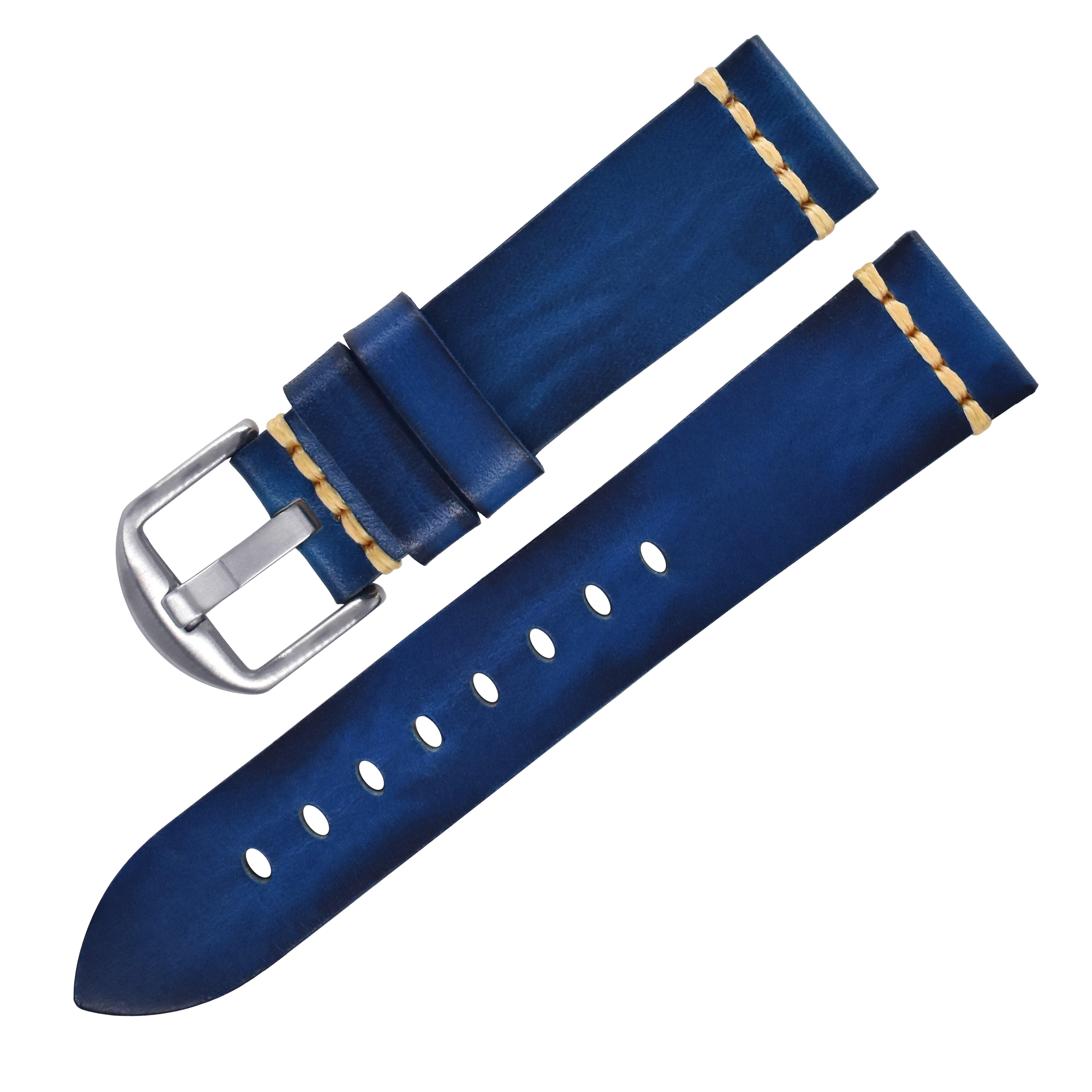 สีฟ้า-หัวเข็มขัดเงิน