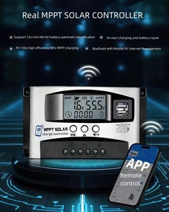 10A на 40A Bluetooth Wi-Fi Встроенная защелка для хранения энергии MPPT контроллер солнечной панели батареи умный регулятор 12 В/24 В 12-60 В - Product Image 5