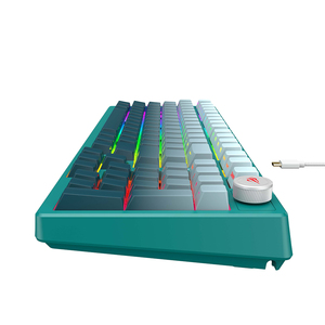 Havit KB899L 97 teclas Rainbow LED retroiluminado verde ordenador USB teclado para juegos con cable iluminación colorida Teclado mecánico para PC