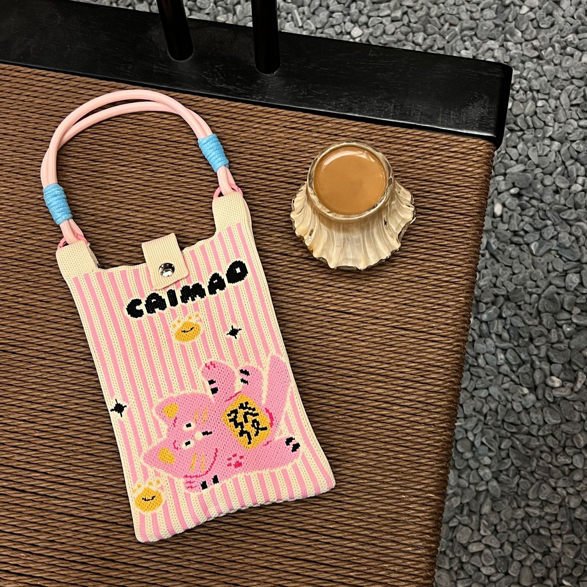 Hemp rope Pink Money Cat