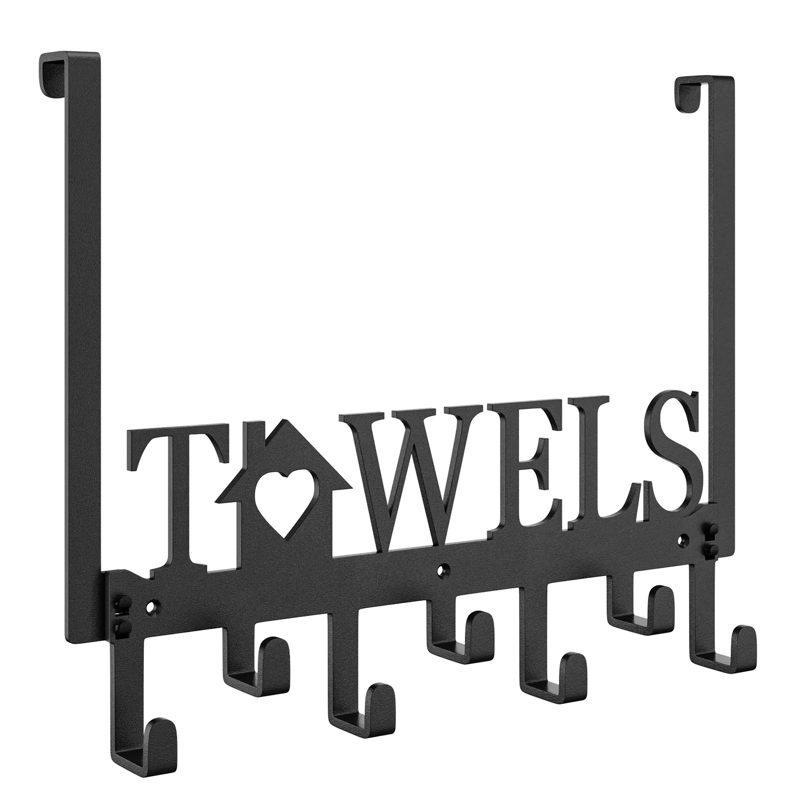 Toallero de Metal sobre la puerta de 2,1 CM, toallero para colgador de puerta de baño, gancho colgante, cabeza de toallas para baño, batas, albornoz, ropa