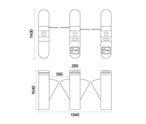 Eissolution EI-Y006S doppio Chip tornello accesso biometrico ingresso barriera espositiva convalida del biglietto della metropolitana della scuola - Product Image 3