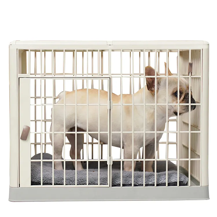 Einfache Installation Faltbarer, langlebiger, abnehmbarer Hunde käfig aus PP-Kunststoff für mittelgroße und große Hunde