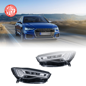 CZJF <strong>LED</strong> Head Lamp for AUDI A6 C8 Headlight for A6 2012 2013-2015 Does Not Come With Follow up Upgrades for Audi C8 Five Bars - Product Image 1