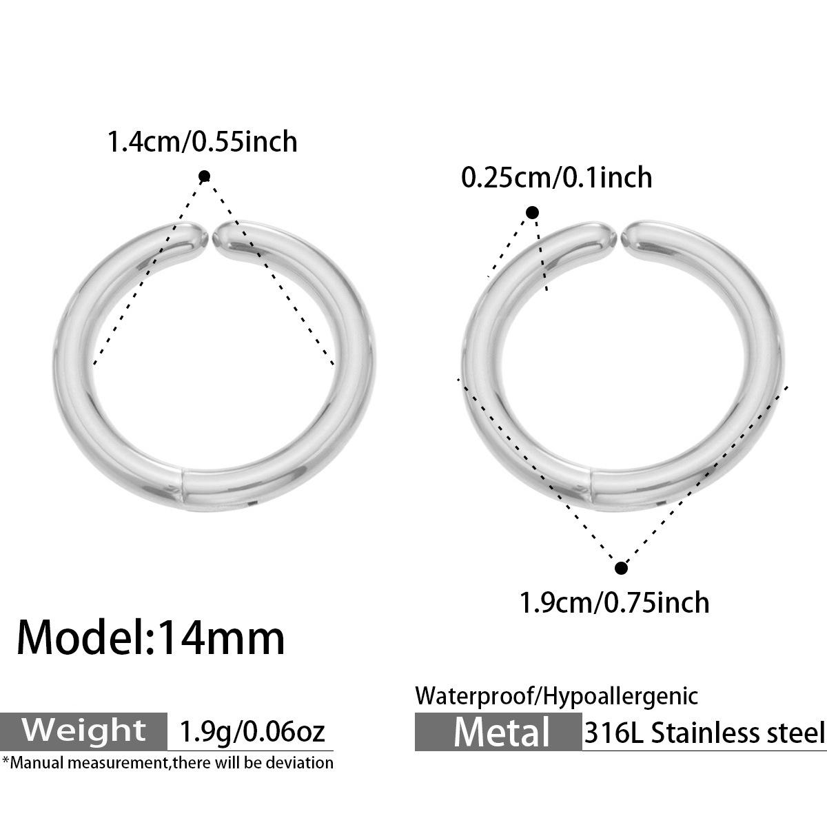 Silver 14mm