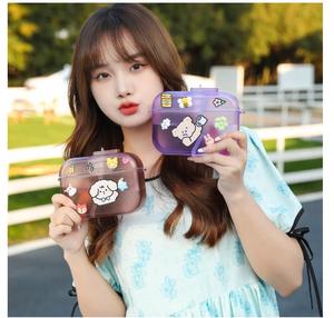 Kawaii Tomatodo for Girl or <strong>Boy</strong> 400ml Unique Plastic Water Bottle with Shoulder Strap Portable Fruit Juice Bottle