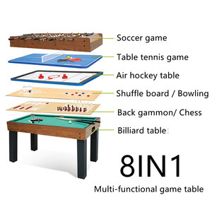 1.4M <strong>Multi</strong>-<strong>functional</strong> <strong>Game</strong> <strong>Table</strong> Indoor <strong>Multi</strong> Combination Billiard <strong>Table</strong> Wooden Combo <strong>Game</strong> <strong>Table</strong> 8 in 1 <strong>with</strong> All Accessoires - Product Image 2