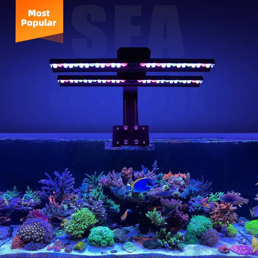 Seastar all'ingrosso regolabile barriera corallina uv bar wrgb sottile led luce dell'acquario per piante dal vivo acquario