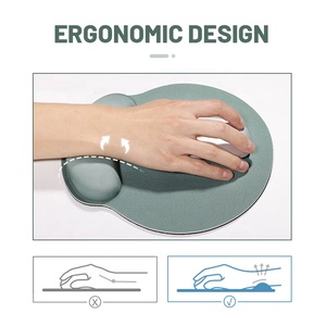 Green Solid Color Cartoon Silicone Gamer Anti-Slip Rubber Gaming <strong>Mouse</strong> Pad Memory Foam <strong>Mouse</strong> Pad <strong>Computer</strong> Accessories for Office - Product Image 4