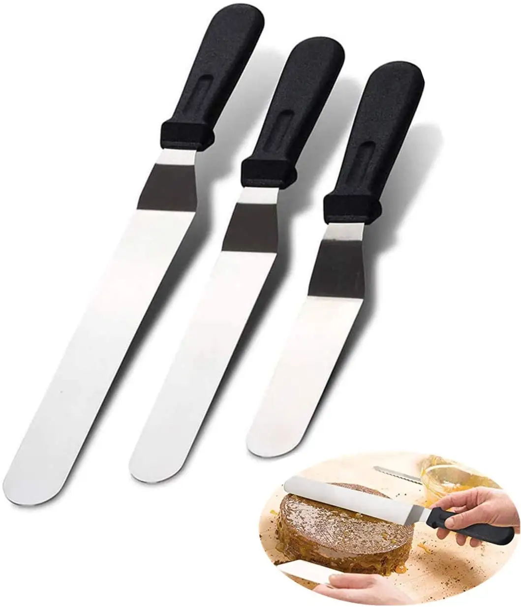 Cuchillo esparcidor de pan de cocina de acero inoxidable, seguro y duradero, personalizado, de alta calidad, conveniente, para cortar pan y pastel