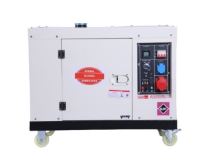 Generador diésel silencioso de 10kVA, motor de marca trifásico único portátil, modelo 8/910 kW Kva, alternador bajo - Product Image 2