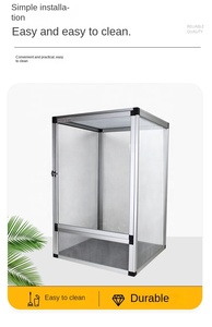 BW-06 katı desen 60*60*120cm PVC örgü sürüngen kafes alüminyum Metal evcil hayvan kafesi evcil katı desen tasarımı ile teraryum - Product Image 5