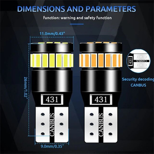 OEM/ODM W5w T10 21smd נורות לד קנבוס נורות פנים לרכב חניה מיקום מנורה מפה כיפת אורות קריאה