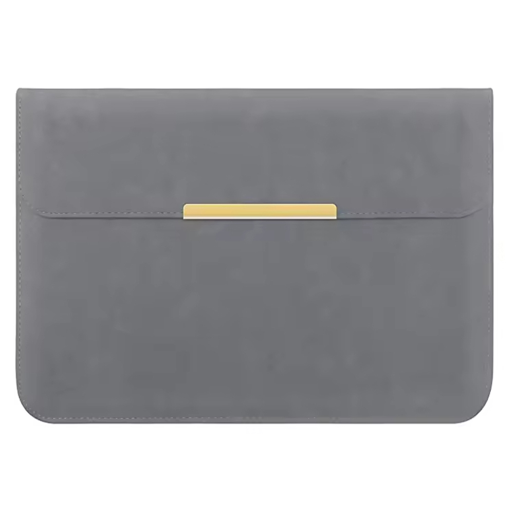 Sacs pour Ordinateur Portable-35.1*24*1.1cm-PU-Motif Napa-Gris