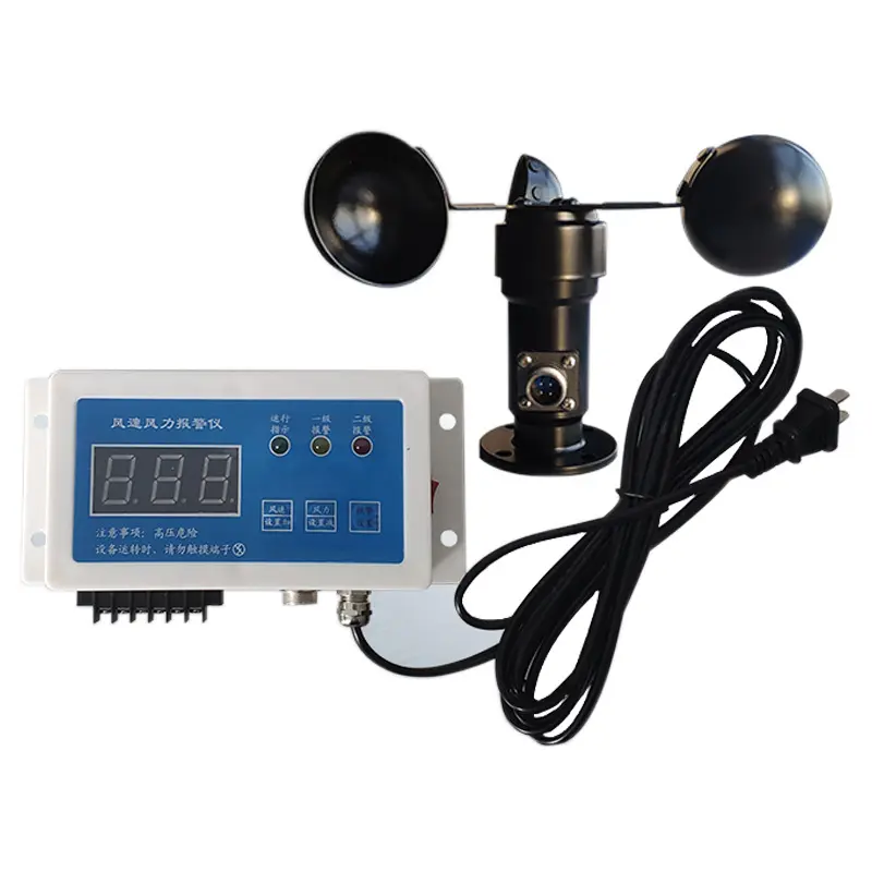 Anemómetro con sensor de alarma de velocidad del viento, Anemómetro con alarma y control del viento