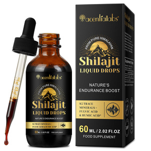 Acentiallabs 85 eser mineraller 60ml himalaya shilajit sıvı damla 100% saf shilajit takviyesi saf himalaya shilajit damla - Product Image 1