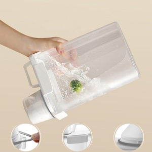Set di contenitori per alimenti a tenuta stagna trasparente da 5l recipienti in plastica rettangolare con coperchio - Product Image 3