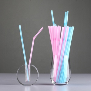 一次性生物降解聚乳酸吸管彩色柔性吸管彩色冰沙奶昔吸管 - Product Image 1