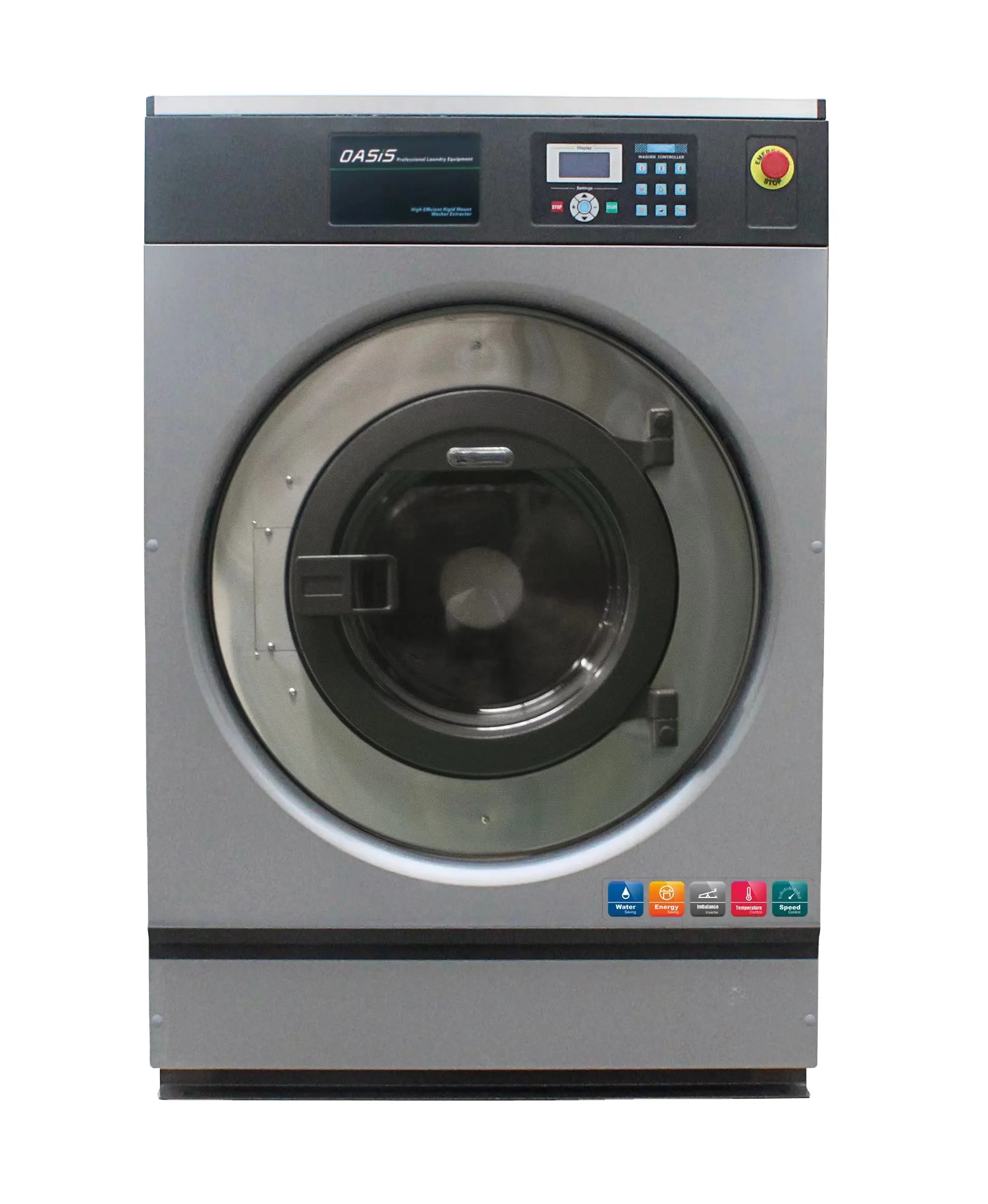 Extractor de lavadora de 10kg, lavadora de montaje duro, mecanismo de monedas, lavadora industrial para hotel, Universidad