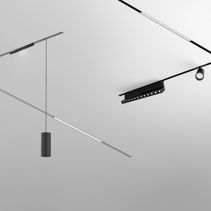 Sistema de iluminación de riel de aluminio integrado, luz de pista magnética lineal montada, personalizada, 48v, 1m, 1,5 m, 2m - Product Image 6