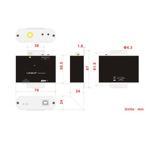 Taidacent örgü ağ 3KM uzun menzilli SX1262 veri DTU telsiz Lorawan ağ geçidi açık 470mhz Lora Modem Lora USB ağ geçidi - Product Image 5