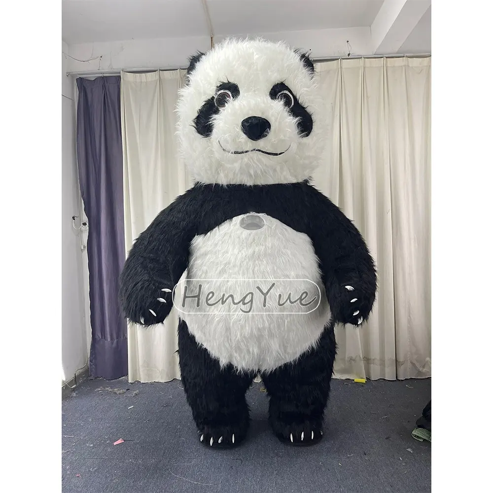 Nuovo su misura gigante all'aperto gonfiabile che cammina Panda Costume mascotte Kawaii orso polare mascotte Costume Panda per adulti