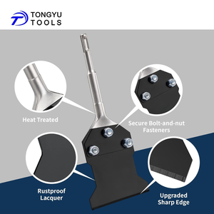 Sds Plus 4 "X 10" Taps Toelopende Zijvloer Schraper Beitel <span class=keywords><strong>Bit</strong></span>-Brede Bladtegel, Thinset, Mortellijm En Lijmverwijderingsgereedschap - Product Image 4