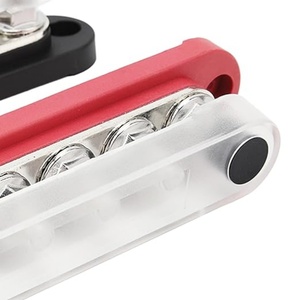 12V-48V Bus Bar M8 Terminal çıtçıt güç dağıtım bloğu otomotiv araba tekne güneş sistemi için kapak pozitif ve negatif - Product Image 5