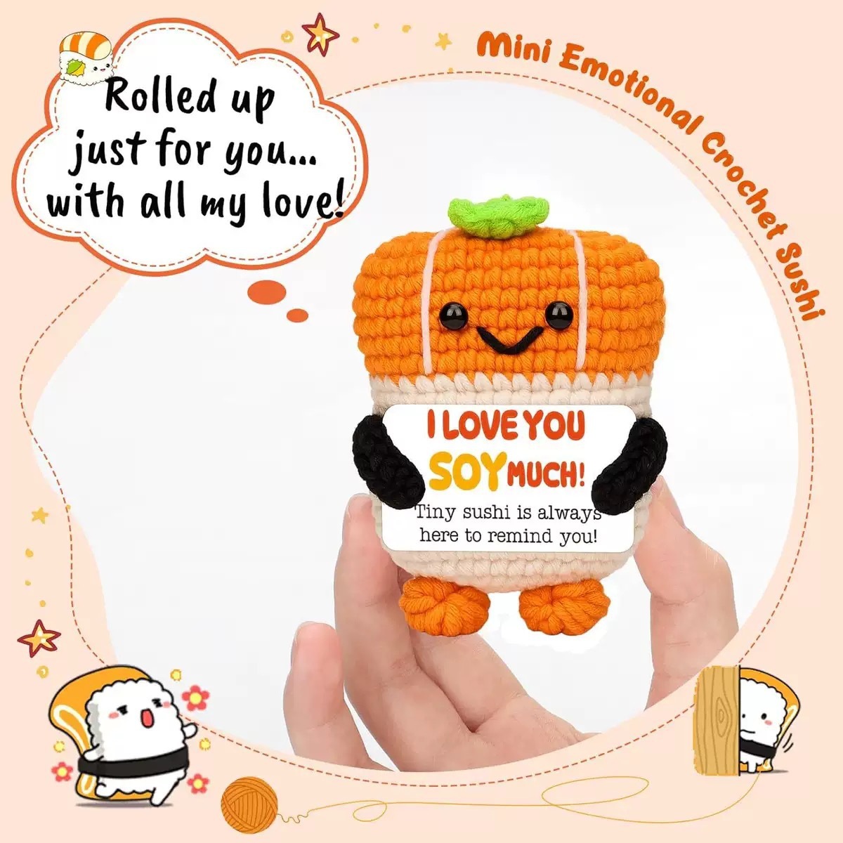 Sushi orange off-white