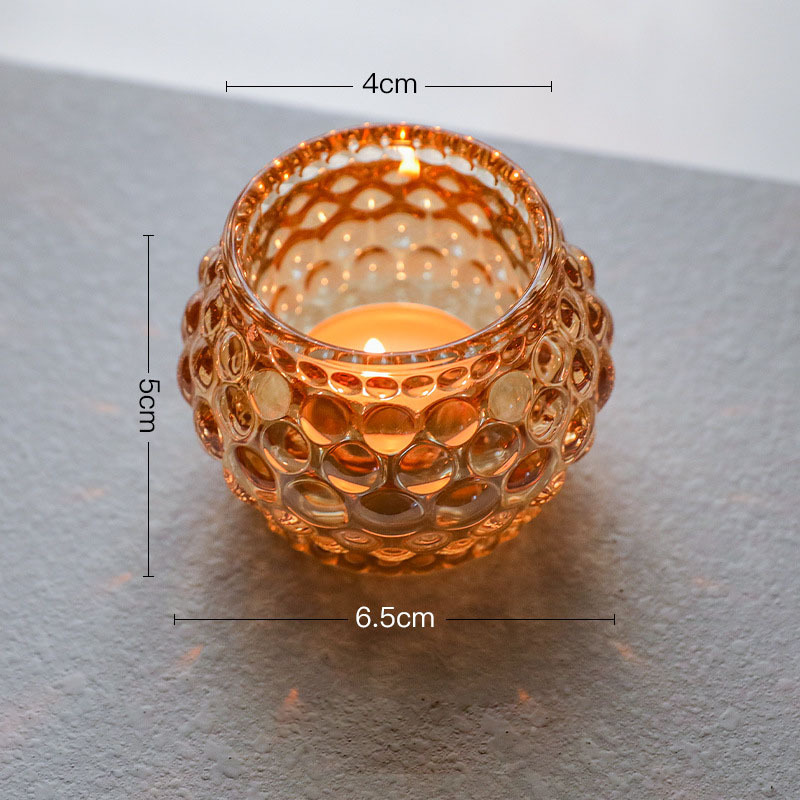 Tarro de cristal naranja - Punto de cuentas
