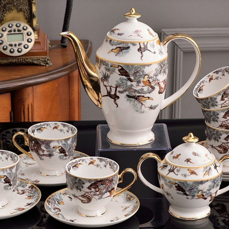 Jungle-1 pot 2 tasses 2 assiettes