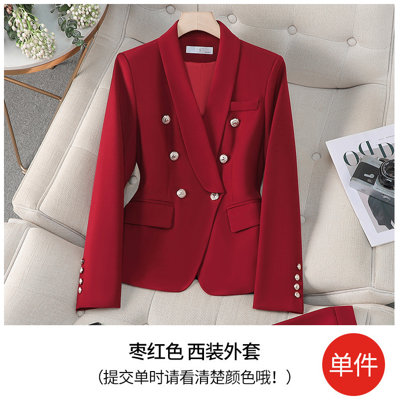 Burgundy suit