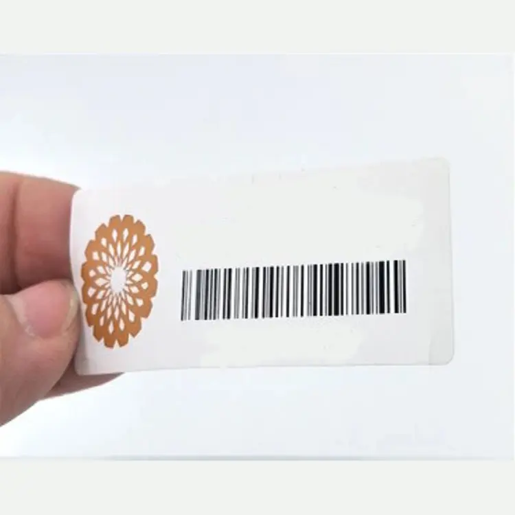 Die Cut Vinyl Eggshell Paper tamper Evident Asset Label