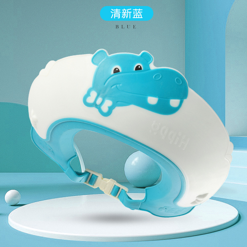 Bonnet de shampoing Hippo bleu