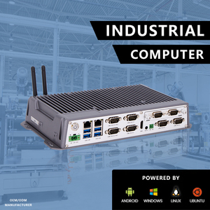 Ordenador industrial sin ventilador Din Rail ATOM I3/i5/i7 Embedded Mini BOX PC EN60945 Steamship EN50155 Rail Transit - Product Image 3