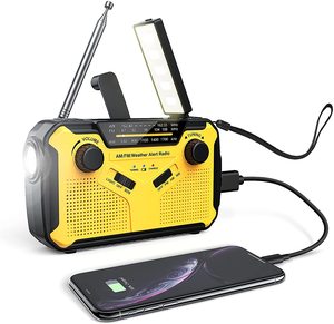Solar Powered Dynamo <strong>Wind</strong> <strong>up</strong> Rechargeable AM FM WB Radio 3000mah Lithium <strong>LED</strong> Torch Dynamo Multifunction Portable Solar Radio - Product Image 2