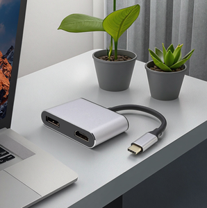 USB C至DisplayPort和HDMI 2合1适配器4k多端口适配器电缆集线器笔记本电脑双显示器适配器 - Product Image 4