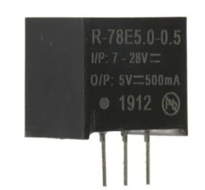 Módulo convertidor de CC no aislado que proporciona salida de 5 voltios a 500 de corriente con amplio rango de voltaje de entrada - Product Image 1