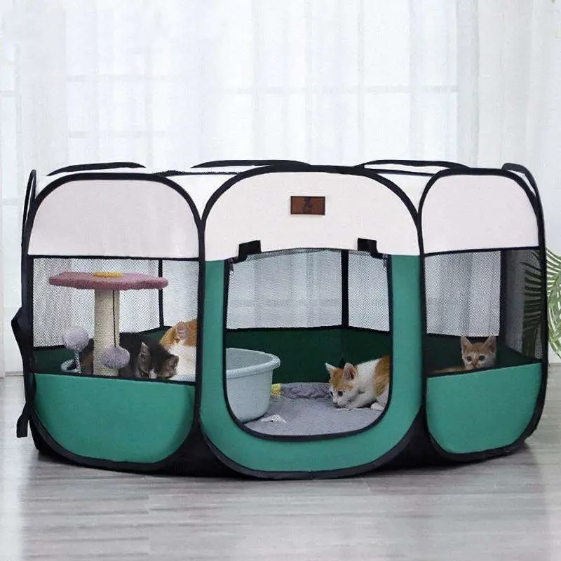 القط التسليم غرفة انفصال حيوانات أليفة صيف خيمة في الهواء الطلق سرير كلب للطي عش الكلب الضميمة قفص للقطط الكلاب