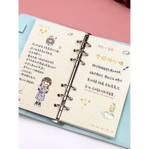 高颜值多功能方形日记本女生小学生散叶笔记手帐组合 - Product Image 4