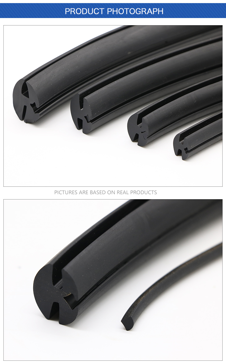 Custom Extruded Profile Aluminium Window Door Car Weather Glass Bottom Edge Epdm Rubber Seal Strip