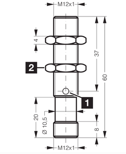 เซ็นเซอร์สวิทช์ความใกล้เคียง DCC 12 M 08 PSK-IBSL PNP ไม่มีระยะตรวจจับ8มม. - Product Image 2