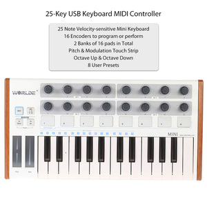 Worlde Ultra-Portable Mini Professional 25-Key USB <strong>MIDI</strong> Drum Pad Keyboard <strong>Controller</strong> <strong>MIDI</strong> <strong>Controller</strong> - Product Image 3
