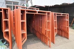 Andamio de estructura en H, andamio de estructura de acero galvanizado móvil con ruedas, construcción de escalera de tipo moderno - Product Image 5
