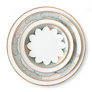 Ginkgo yaprağı tasarım sarı ve yeşil renk altın kakma desen sırlı çıkartma kağıdı ince çin porsoleni yemek takımı setleri - Product Image 1